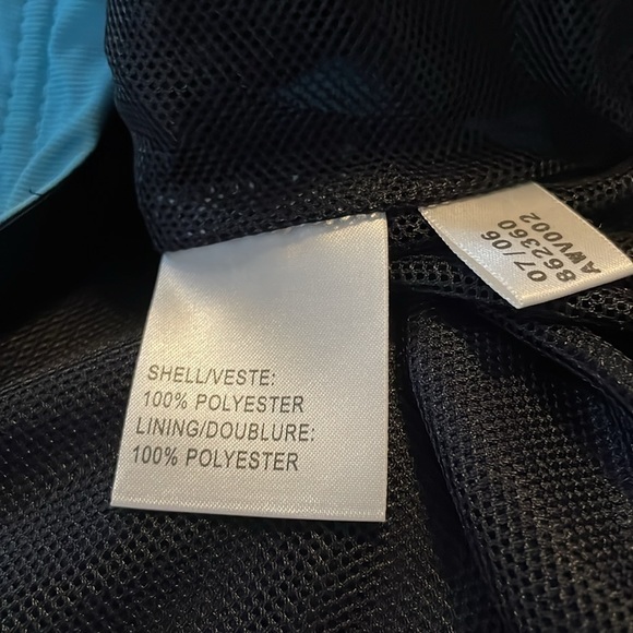 Adidas  Climaproof Wind Light Blue Navy Quarter Zip Pullover‎ Windbreaker Medium - Picture 9 of 10